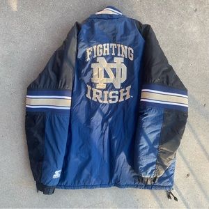 Vintage Starter Brand Notre Dame Jacket/Pullover